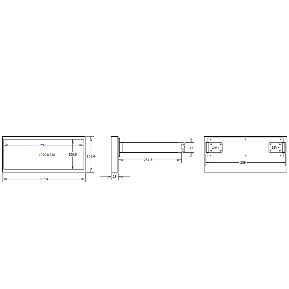 inVolt 12.3" power wall advertisement display - SIT